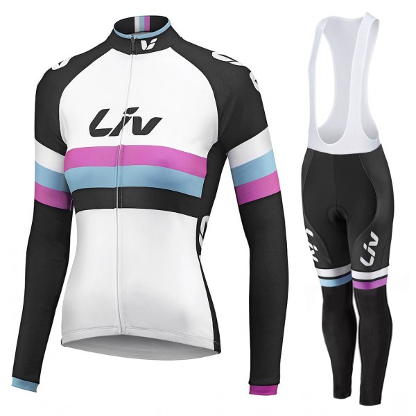 2015 Damen LIV Fahrradbekleidung Radtrikot Satz Langarm und Lange Fahrradhose OYFG418