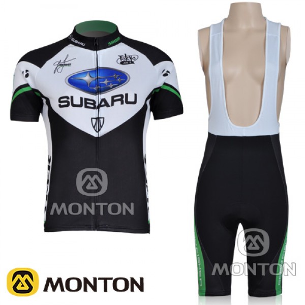 2011 SUBARU Damen Fahrradbekleidung Satz Fahrradtrikot Kurzarm Trikot und Kurz Trägerhose PVHL747