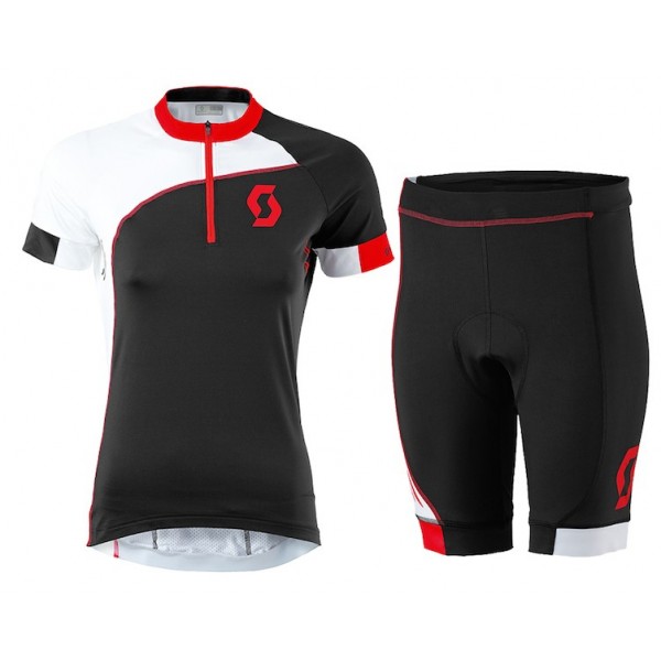 2015 Scott B-W-R Damen Radbekleidung Radtrikot Kurzarm und Fahrradhosen Kurz TDEE569