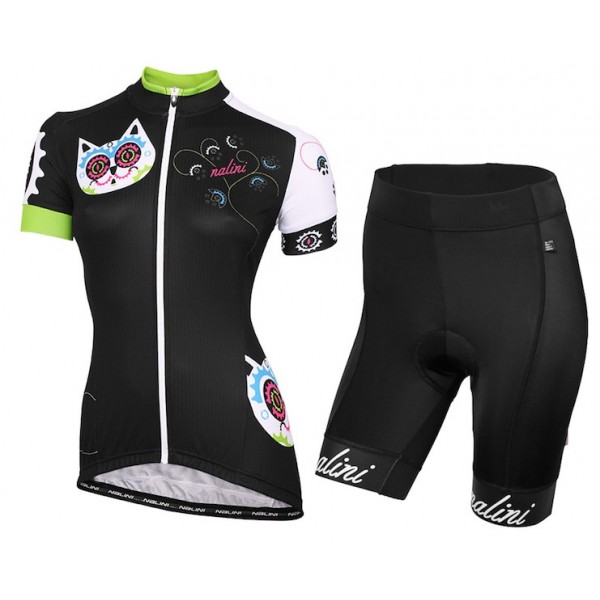 2015 Nalini Cat Damen Radbekleidung Radtrikot Kurzarm und Fahrradhosen Kurz WOLB867