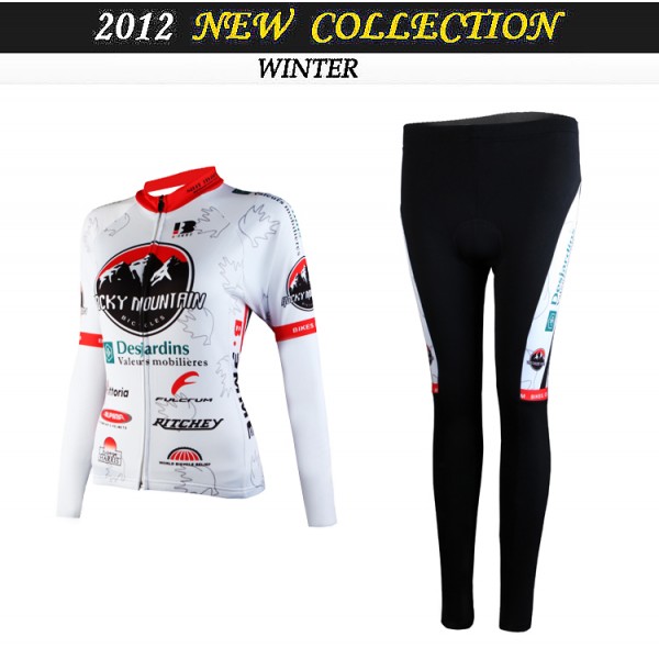 2012 Damen rocky Cycling Fahrradbekleidung Radtrikot Satz Langarm und Lange Fahrradhose WQJQ608