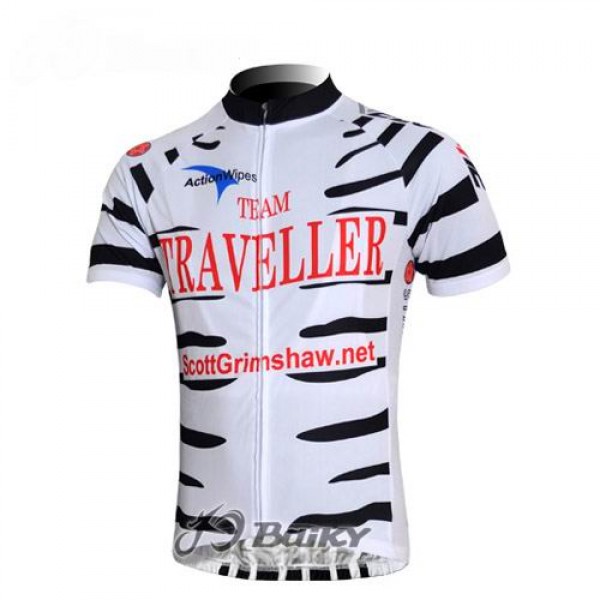 Team Traveller Kinetic Koffee Radtrikot Kurzarm Weiß Schwarz FTPX820