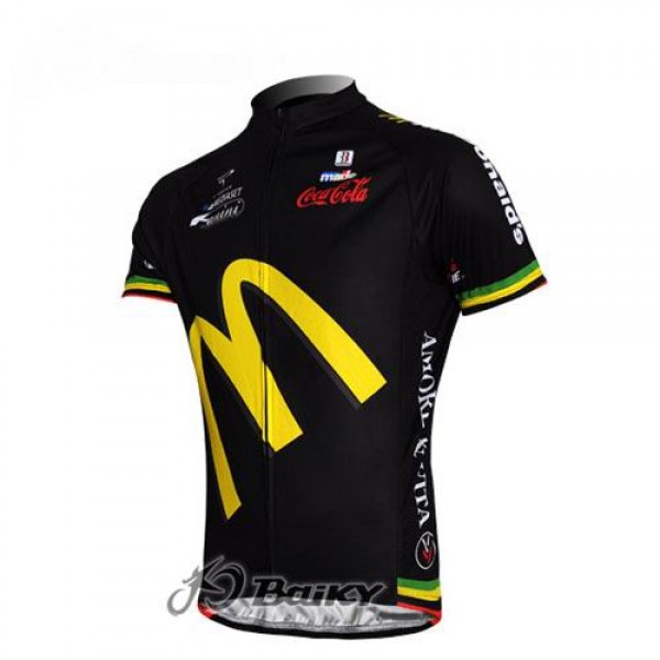 McDonald Legea Pro Team Radtrikot Kurzarm Schwarz PZZU211