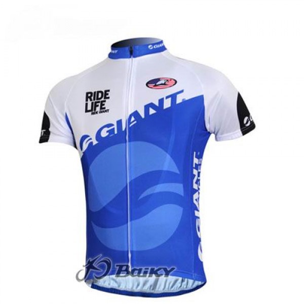 Giant Sram Pro Team Radtrikot Kurzarm Blau Weiß QVQY963