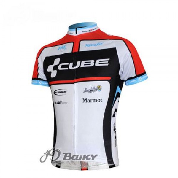 Cube Fintro Pro Team Radtrikot Kurzarm Weiß Rot SCLM163