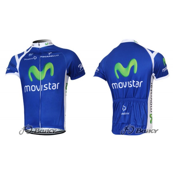 2012 Movistar Radtrikot Kurzarm Blau TPNY818