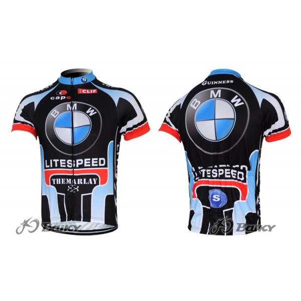 2012 Litespeed BMW Radtrikot Kurzarm Blau Schwarz VAHV993