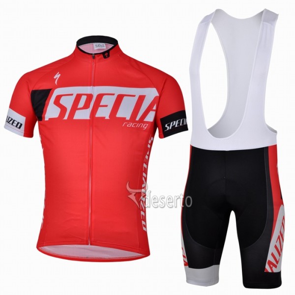 Specialized Racing Radtrikot Kurzarm und Kurz Trägerhose Kits Rot YDNC392