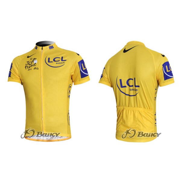 2011 Tour de France Radtrikot Kurzarm Gelbes Trikot YMDN627