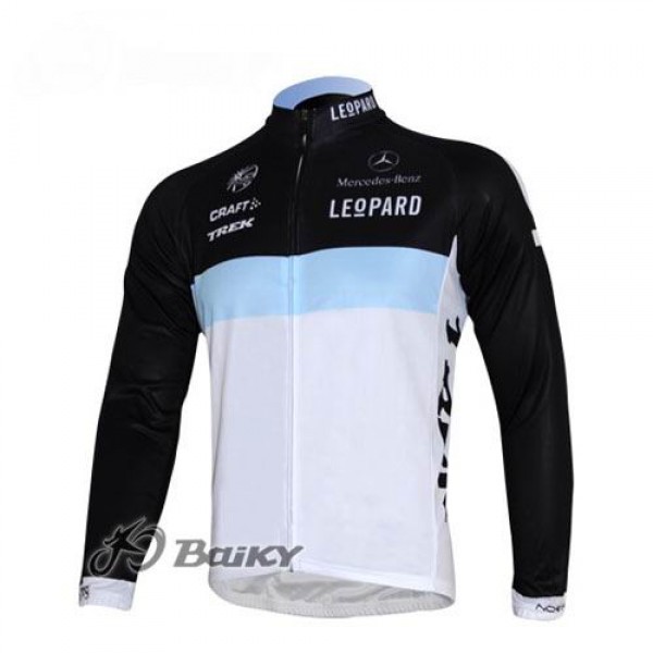 Leopard trek Pro Team Fahrradtrikot Langarm Weiß Schwarz ICAJ386