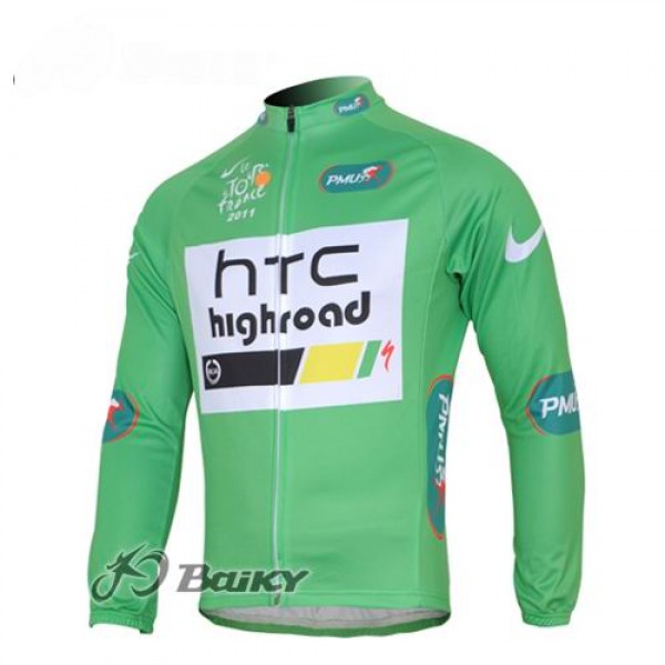 HTC-Highroad Pro Team Fahrradtrikot Langarm Grün LUEO831