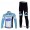 Omega Pharma Quick Step Pro Team Radbekleidung Satz Fahrradtrikot Langarm und Lang Radhose Blau Weiß JVOS611