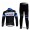 Garmin Barracuda Pro Team Radbekleidung Satz Fahrradtrikot Langarm und Lang Radhose Schwarz Blau QXTI674