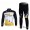 Specialized Livestrong Radbekleidung Satz Fahrradtrikot Langarm und Lang Radhose Weiß Schwarz Gelb SDQT839