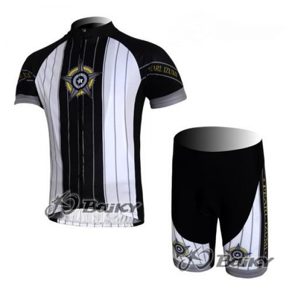 Pearl Izumi Pro Team Radbekleidung Radtrikot Kurzarm und Fahrradhosen Kurz Weiß Schwarz DQSJ752