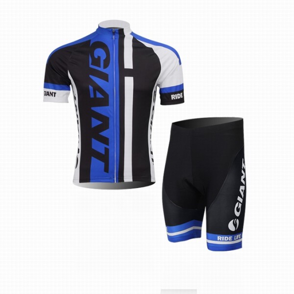 2014 Giant Radbekleidung Radtrikot Kurzarm und Fahrradhosen Kurz Schwarz Blau MYXX751