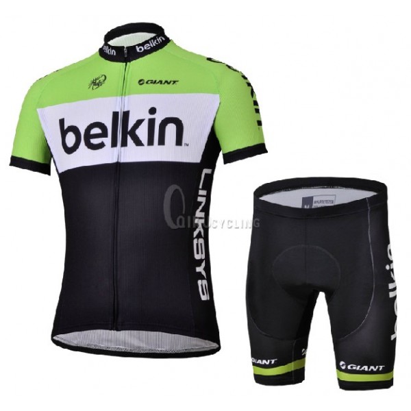 Belkin Pro Team Blanco Radbekleidung Radtrikot Kurzarm und Fahrradhosen Kurz QSJB124