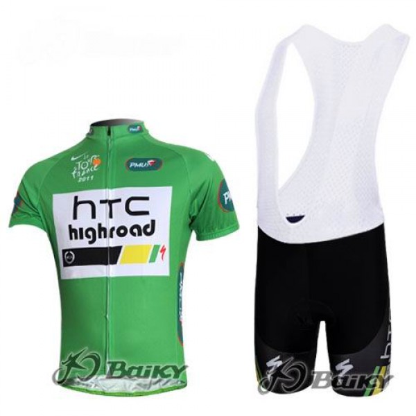 HTC-Highroad Pro Team Radtrikot Kurzarm Kurz Trägerhose Kits Grün SSMH231