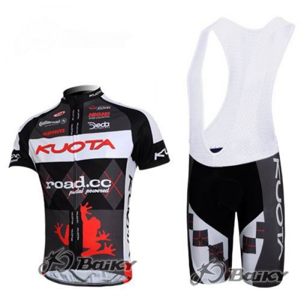 Kuota SRAM Road Pro Team Radtrikot Kurzarm Kurz Trägerhose Kits Schwarz Weiß PNEQ965