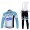 Omega Pharma Quick Step Pro Team Fahrradbekleidung Radtrikot Satz Langarm und Lange Trägerhose Blau Weiß YNLV653