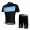 SKY Pro Team Radbekleidung Radtrikot Kurzarm und Fahrradhosen Kurz Schwarz Blau MFDT970