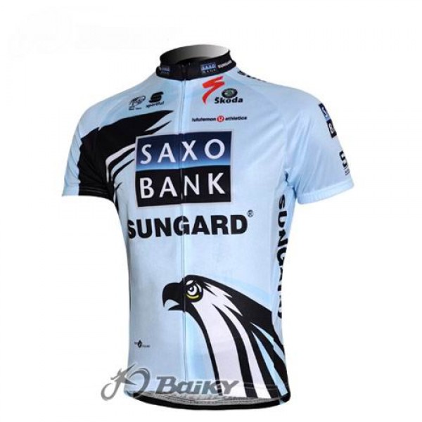 Saxo Bank Sungard Pro Team Radtrikot Kurzarm Weiß TNZG739