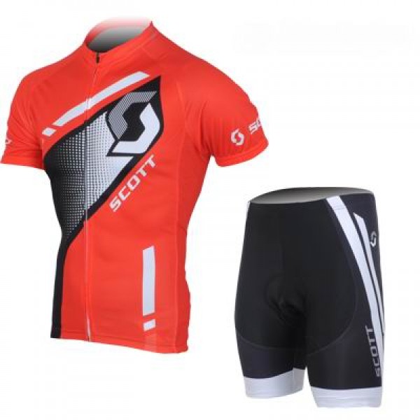 2013 Scott Racing Radtrikot Kurzarm und Kurz Radhose Kits Rot Schwarz QGDC280