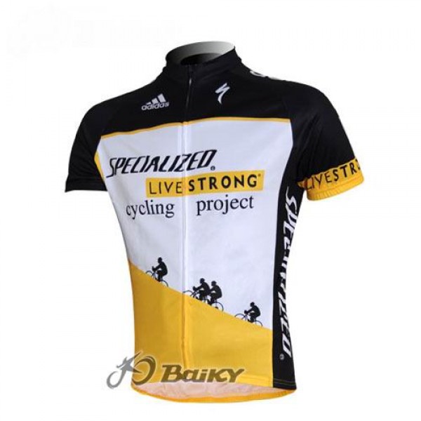 Specialized Livestrong Radtrikot Kurzarm Weiß Gelb JTOM606