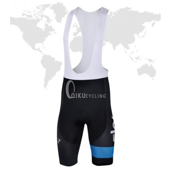 Team Sky Kurz Trägerhose Schwarz Blau 2013 EJHI593