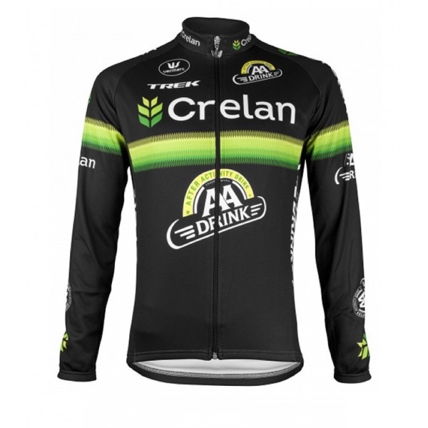 2016 Crelan-AA Drink Schwarz Radtrikot Langarm HYEI505