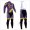 2016 Direct Energie purple Fahrradbekleidung Radtrikot Satz Langarm und Lange Trägerhose UBZK645