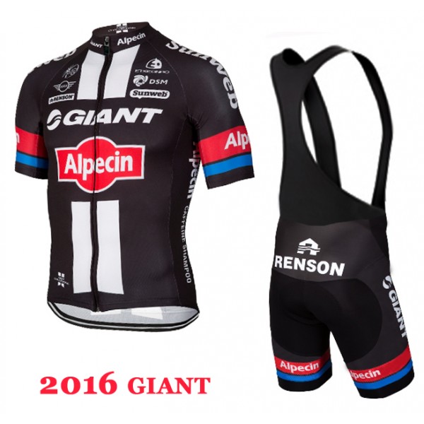 2016 Giant Fahrradbekleidung Satz Fahrradtrikot Kurzarm Trikot und Kurz Trägerhose 02 AIKS590