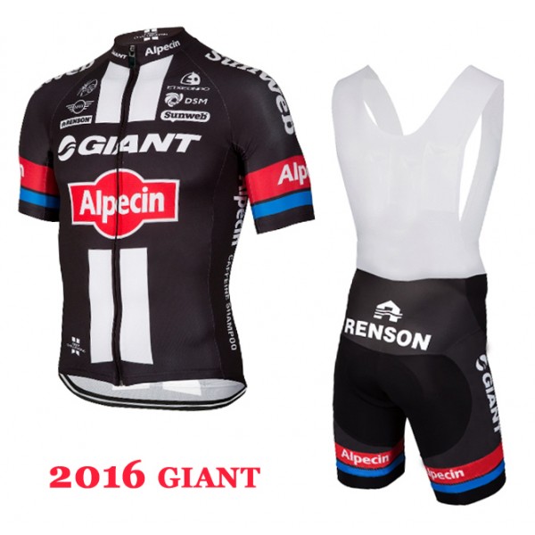 2016 Giant Fahrradbekleidung Satz Fahrradtrikot Kurzarm Trikot und Kurz Trägerhose FCLB705