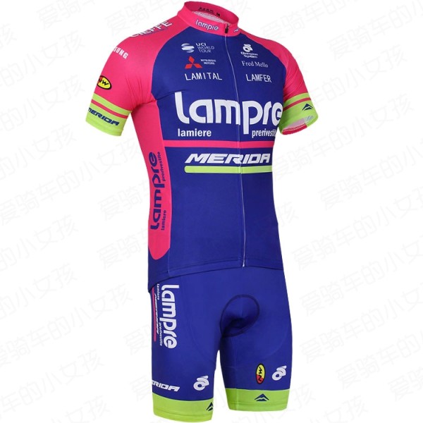 2016 Lampre Radbekleidung Radtrikot Kurzarm und Fahrradhosen Kurz PYVF346