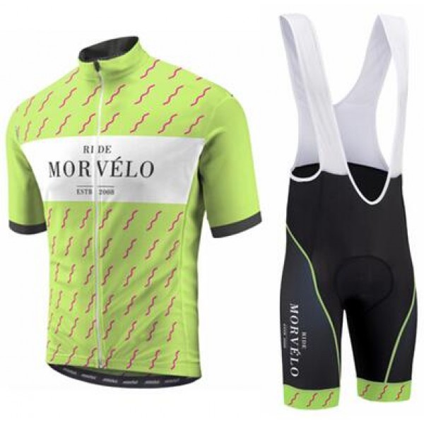 2016 Morvelo Fahrradbekleidung Satz Fahrradtrikot Kurzarm Trikot und Kurz Trägerhose 01 ILWC960