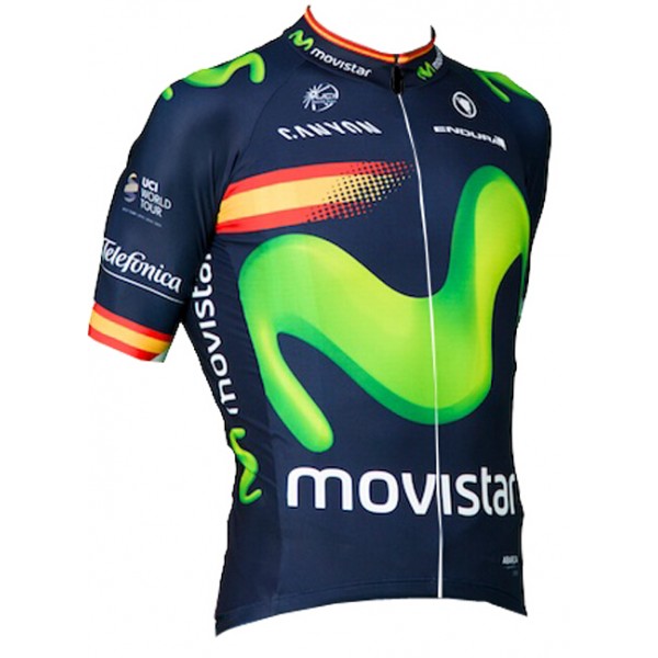 2016 Movistar Fahrradbekleidung Kurzarm Radtrikot 02 WFTW248