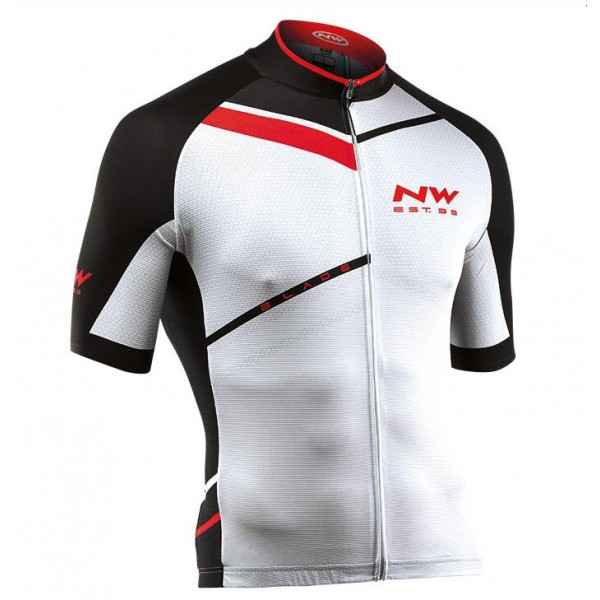 2016 Northwave Weiß schwarz rot Radtrikot Kurzarm KELM610