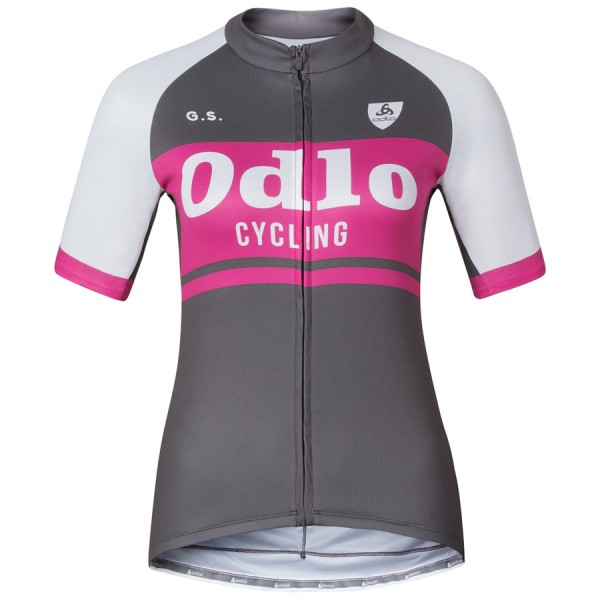 2016 Odlo Ride Damen schwarz Fahrradbekleidung Kurzarm Radtrikot EGXM947