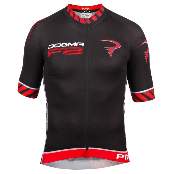 2016 Pinarello Dogma F8 schwarz-rot Radtrikot Kurzarm NTQB740