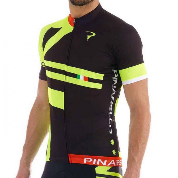 2016 Pinarello Fahrradbekleidung Kurzarm Radtrikot schwarz gelb WNGB887