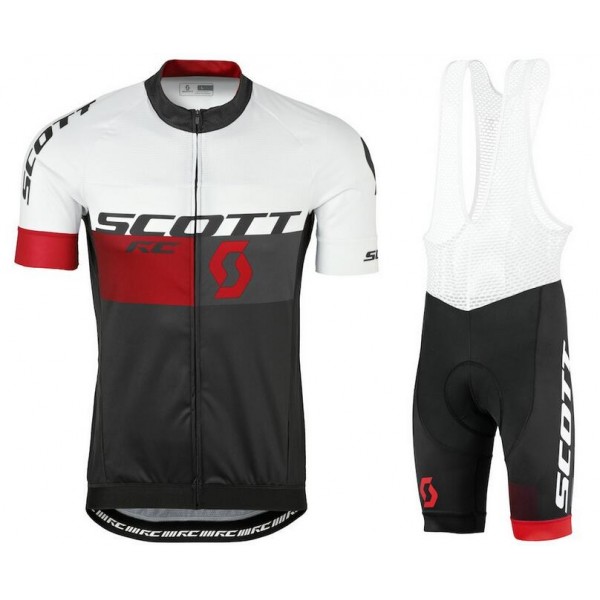 2016 Scott RC rot Fahrradbekleidung Satz Fahrradtrikot Kurzarm Trikot und Kurz Trägerhose CSTV820