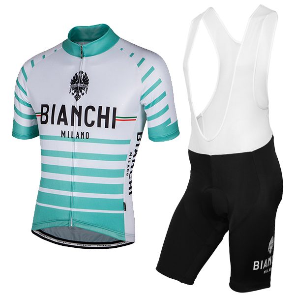 Bianchi Milano 2017 Fahrradbekleidung Satz Radtrikot Kurzarm+Kurz Trägerhose A8 830IDTK