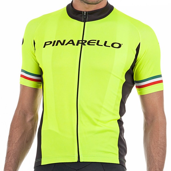 2017 Pinarello Strada Radtrikot Kurzarm-Gelb Italie 419KNUO