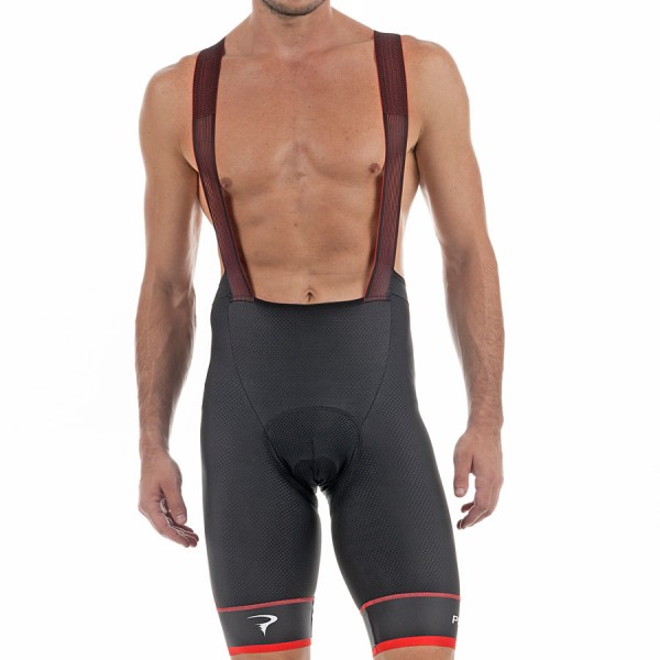 2017 Pinarello Tour Kurz Trägerhose-Schwarz Rot 751LFNY