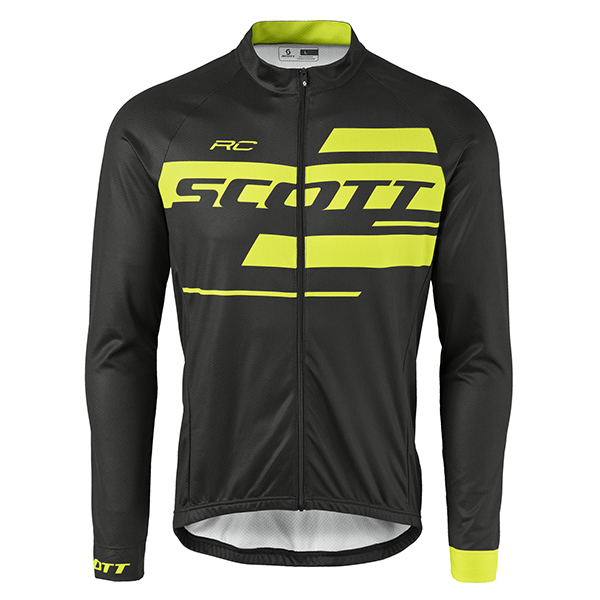 2017 Scott Rc Schwarz-Gelb Radtrikot Langarm 380QURQ