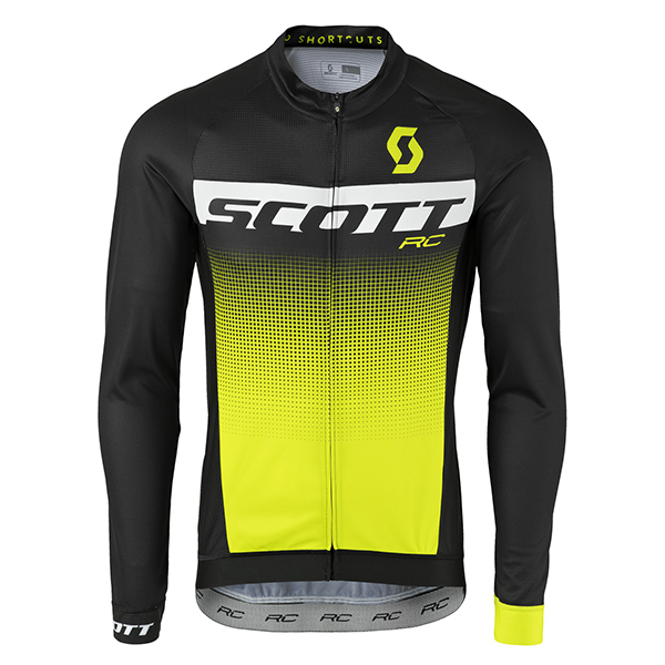 2017 Scott Rc Schwarz Weiß Gelb Radtrikot Langarm 885NOHA