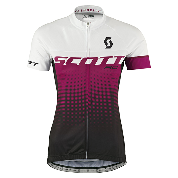 2017 Scott Damen Weiß violett Radtrikot Kurzarm 939PMJG