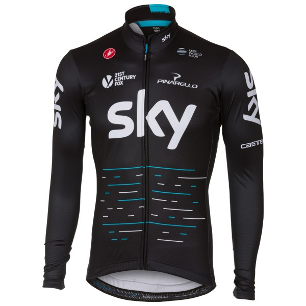 Sky Pro 2017 Radtrikot Langarm Schwarz 869XPPK