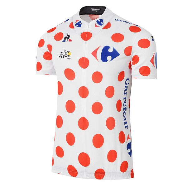 2017 Tour de France Polka Dot Radtrikot Kurzarm 475PDDW